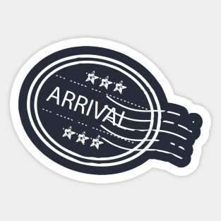 Stamp Arrival version 2 Sticker